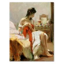 Pino (1939-2010), "Expectations" Hand Embellished Limited Edition on Canvas (30" x 40"), Numbered...