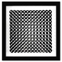 Victor Vasarely (1908-1997), "Trois Dimensions Optique de la sÃ©rie Cinetiques" Framed 1973 Dimen...