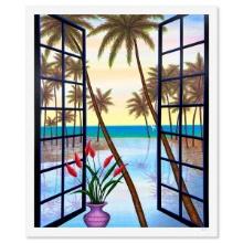 Fanch Ledan, "Window on Lagoon" Limited Edition Serigraph, AP Numbered and Hand Signed with Lette...