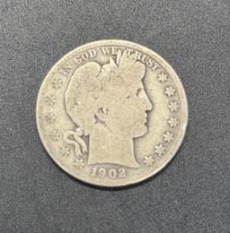 1902-S Barber Half Dollar