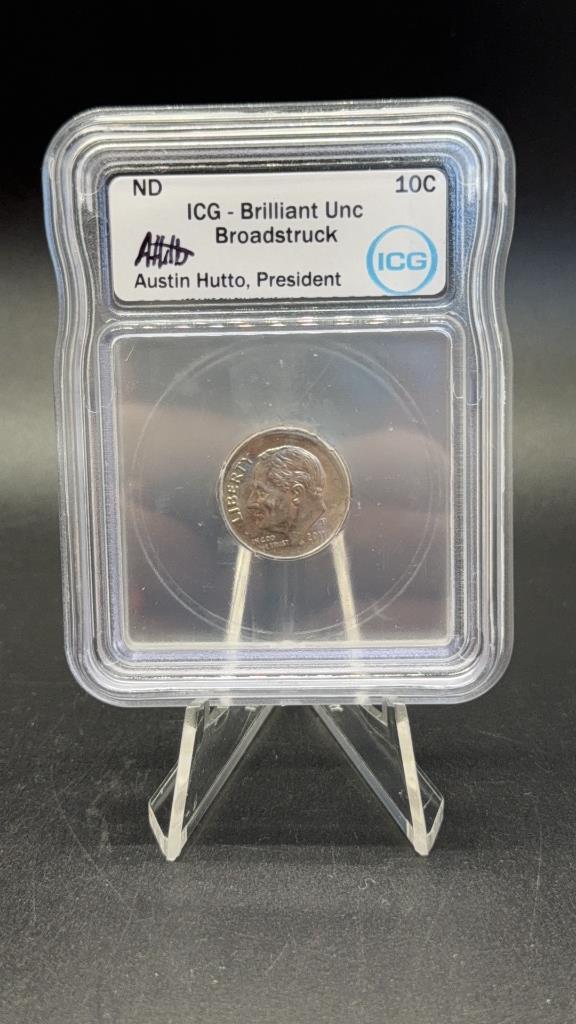 2011-P Slabbed Broadstruck Error Dime