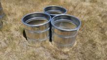 QTY(3)- 2ft X 2ft Round Tanks- NO BOTTOM