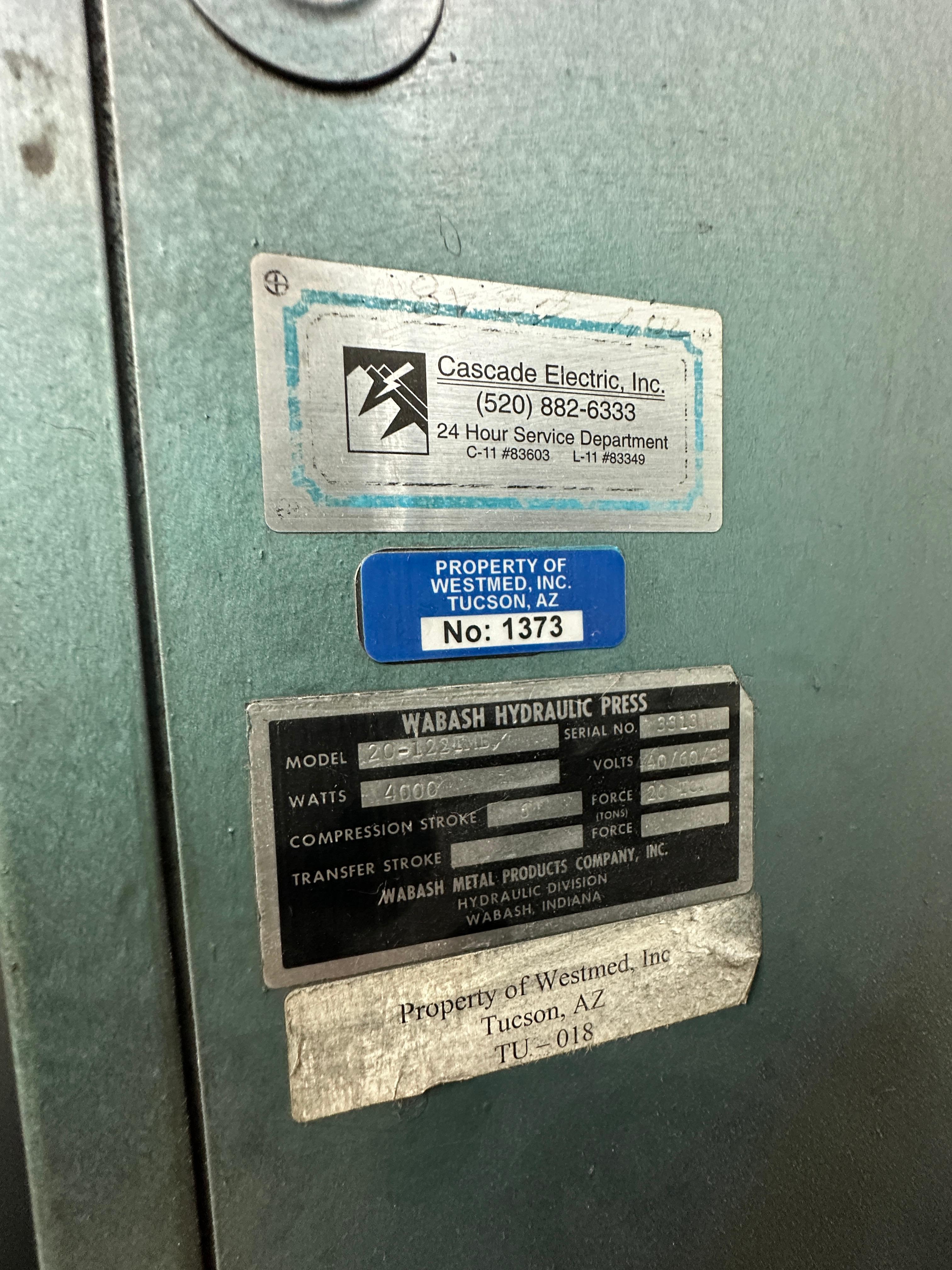 Wabash 20-122 Hydraulic Press
