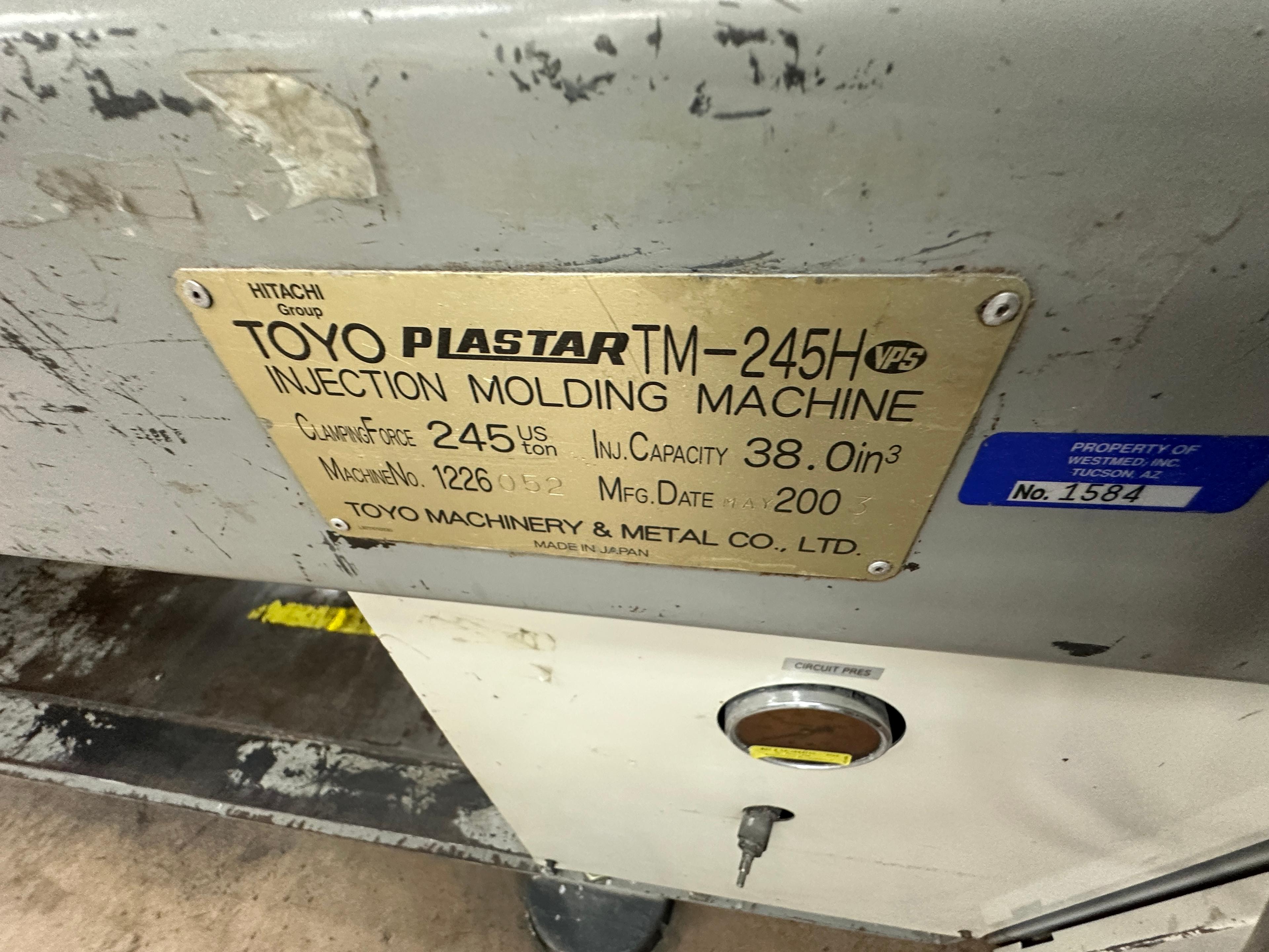 2003 Toyo Plastar Tm-245h Injection Molding Machine