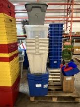Multiple Various Sizes Blue, Beige, Clear, Grey Totes