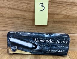 Alexander Arms Ammunition .50 Beowulf 300 Grain FTX #3