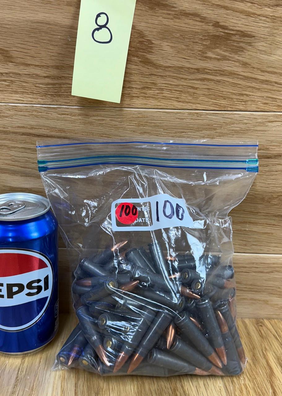 Bag of 100rds 7.62x39 Ammunition #8