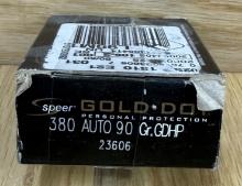 Speer Gold Dot .380 Auto 90 Grain