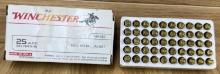 Winchester 25 AUTO 50 Grain 50rds