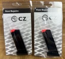 Lot of 2 - CZ-USA Magazine P-10 S, 9mm, 12rd, Reverse and Ambi