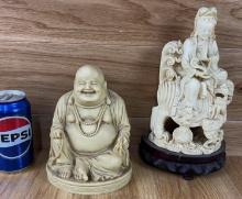 Lot of 3 Resin Asian Figurines - See Pictures for Details