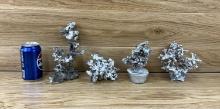 Lot of 4 Molten poured aluminum Anthills Oddity