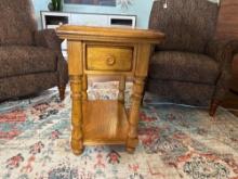 Solid Oak Accent Table
