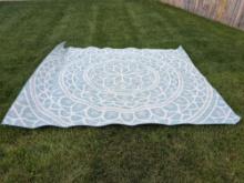 Outdoor Decorative Rug Apx 110" X 91"