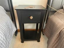 Black Wood Nightstand