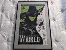 Broadway Show Wicked Framed Poster Autographed By Cast!