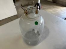 Vintage One Gallon Glass Jar With Wood Handle