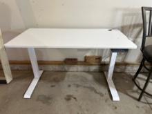 White Electric Sit/stand Desk With Programmable Height Memory