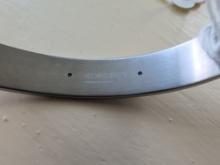 Edforce Menâ€™s Brushed Stainless Steel Open Cuff Bracelet With Rivet Accents