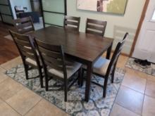 Wood Dining Table With 6 Chairs