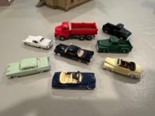 Lot Of 8 Ho Scale Vintage Die-cast Model Cars & Trucks Mixed Styles