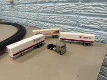 Ho Scale Semi Trailers & Cab Lot Transamerica & Indian Motorcycles