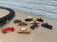 Ho Scale Mixed Era Classic Cars 9 Vehicle Set Trucks, Sedans, Coupes