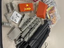 Ho Train Accessories Lot Track, Bridge Piers, Remote & Structure Parts
