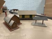 Ho Scale Buildings Lot Rural House, Freight Depot & Platform