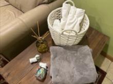 Home Spa Essentials Set Towel, Basket, Diffuser & Plugs