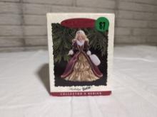 (1 Of 2) Hallmark 1996 Holiday Barbie Ornament Â€“ Victorian Gold Dress Â€“ 4th In Series