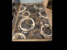Modern Area Rug With Swirl Pattern 5x7 Approx.