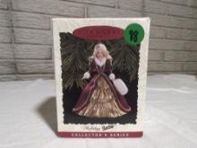 (2 Of 2) Hallmark 1996 Holiday Barbie Ornament Â€“ Victorian Gold Dress Â€“ 4th In Series