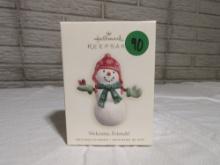 Hallmark 2007 Welcome, Friends! Snowman Ornament Keepsake By Linda Sickman