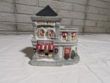Cobblestone Corners Lighted Ceramic Toy Shop Christmas Village Building