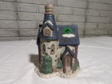 Cobblestone Corners Ceramic Church Lighted Christmas Village Building