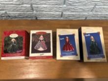 Hallmark Barbie Celebration & Holiday Ornaments Set Of 4