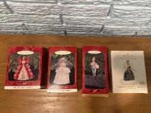 Assorted Hallmark Barbie Keepsake Ornaments Set Of 4