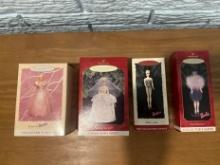 Hallmark Barbie Keepsake Ornaments Set Of 4 Collectors Series