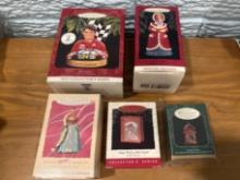 Hallmark Ornament Variety Lot Nascar, Barbie, Mother Goose & More
