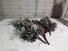 Holiday Pinecone Floral Picks Â€“ Set Of 3