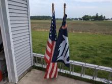 U.S. Flag & Detroit Tigers Flag (Combo Lot)