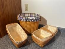 Longaberger Baskets with Liners