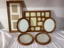 Oval & Rectangular Collage Frames in Matching Wood Finish