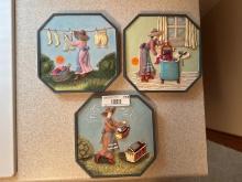 Vintage 3D Laundry Wall Plaques