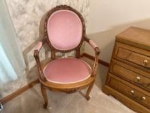 Antique Carved Wood Armchair