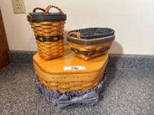 Longaberger Basket Trio with Liners