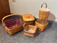 Longaberger Basket Assortment w/ Liners & Protectors