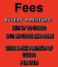 ### FEES  * BUYERS PREMIUM