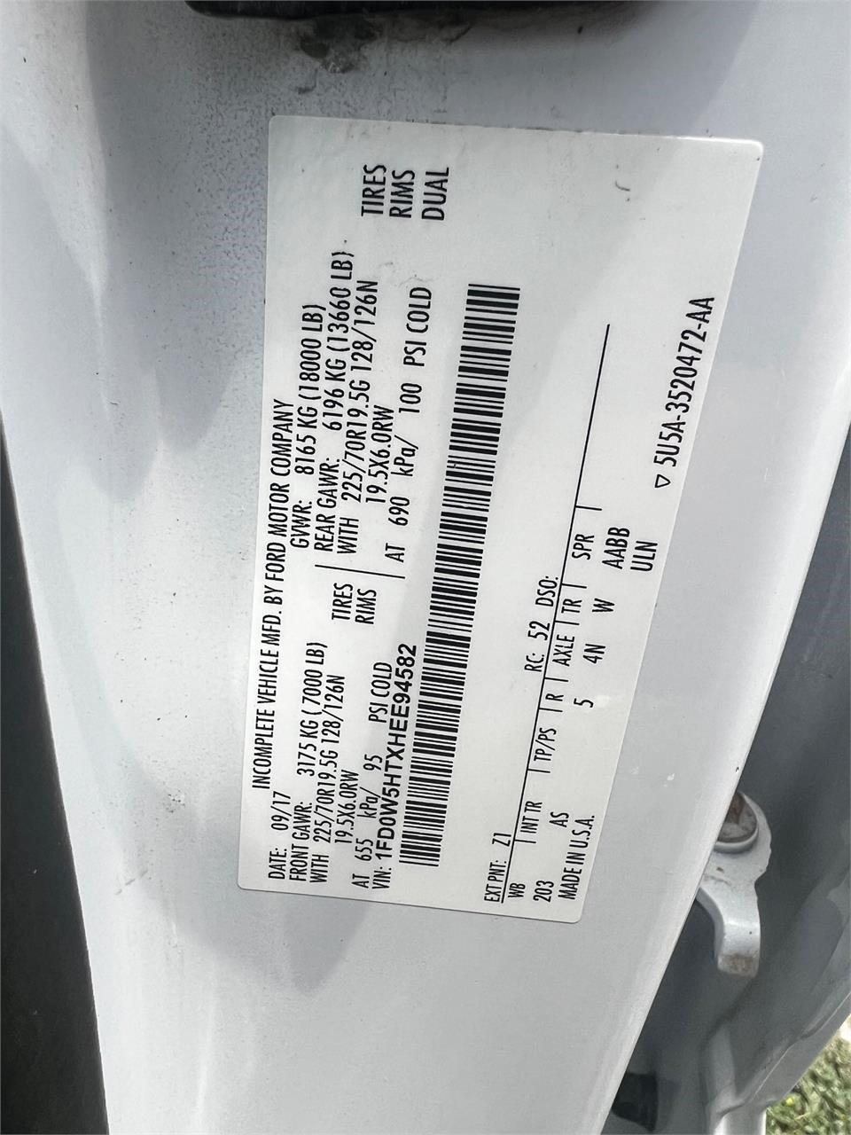 2017 Ford F550 4x4